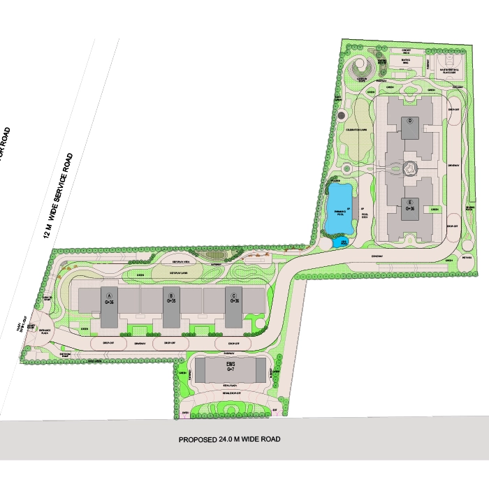 Site Plan of M3M Maybach Residences Sector 58 Gurgaon